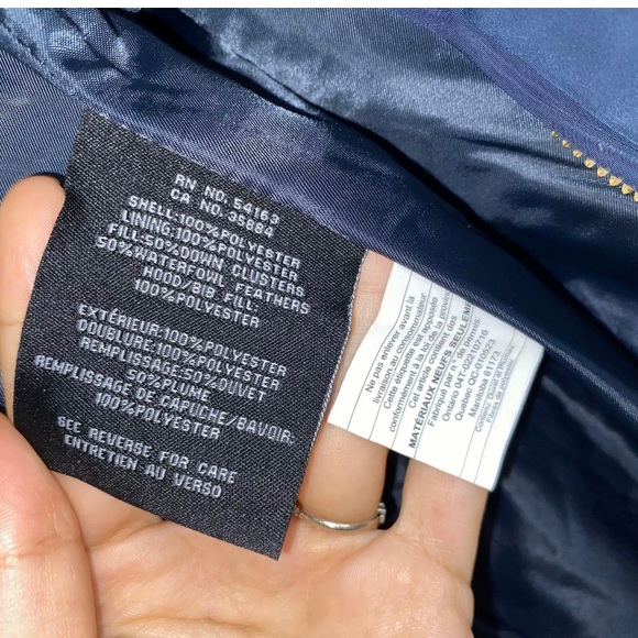 SOLD NWT Size S Cole Haan Long Quilted Blue Coat - Picture 7 of 8